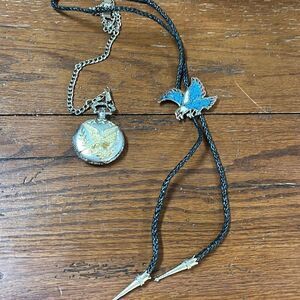Eagle boa and pocket watch